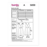 BURDA - 5899 V-neck Sleeveless Dress with Full Skirt
